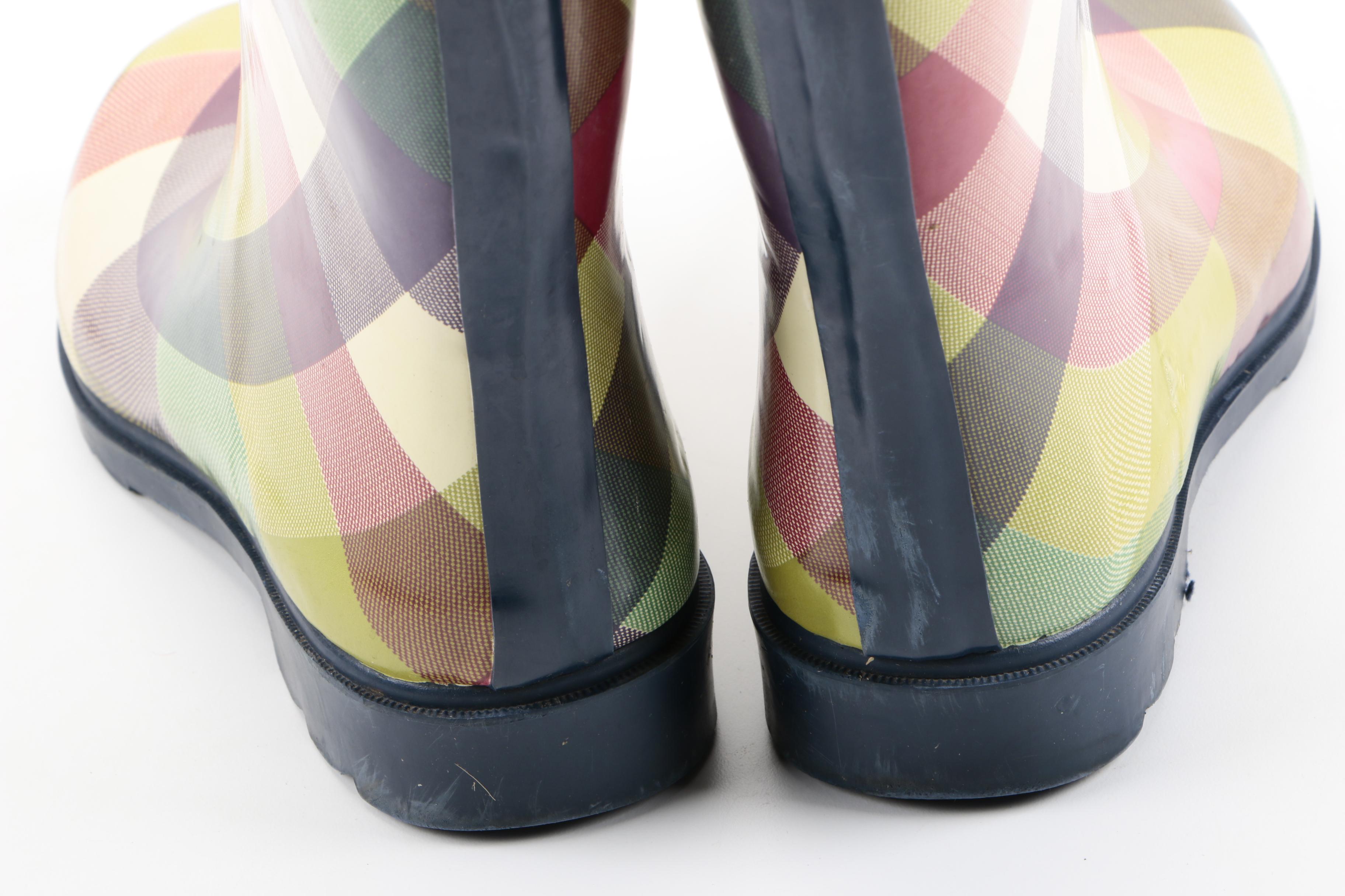 Plaid Rubber Rainboots