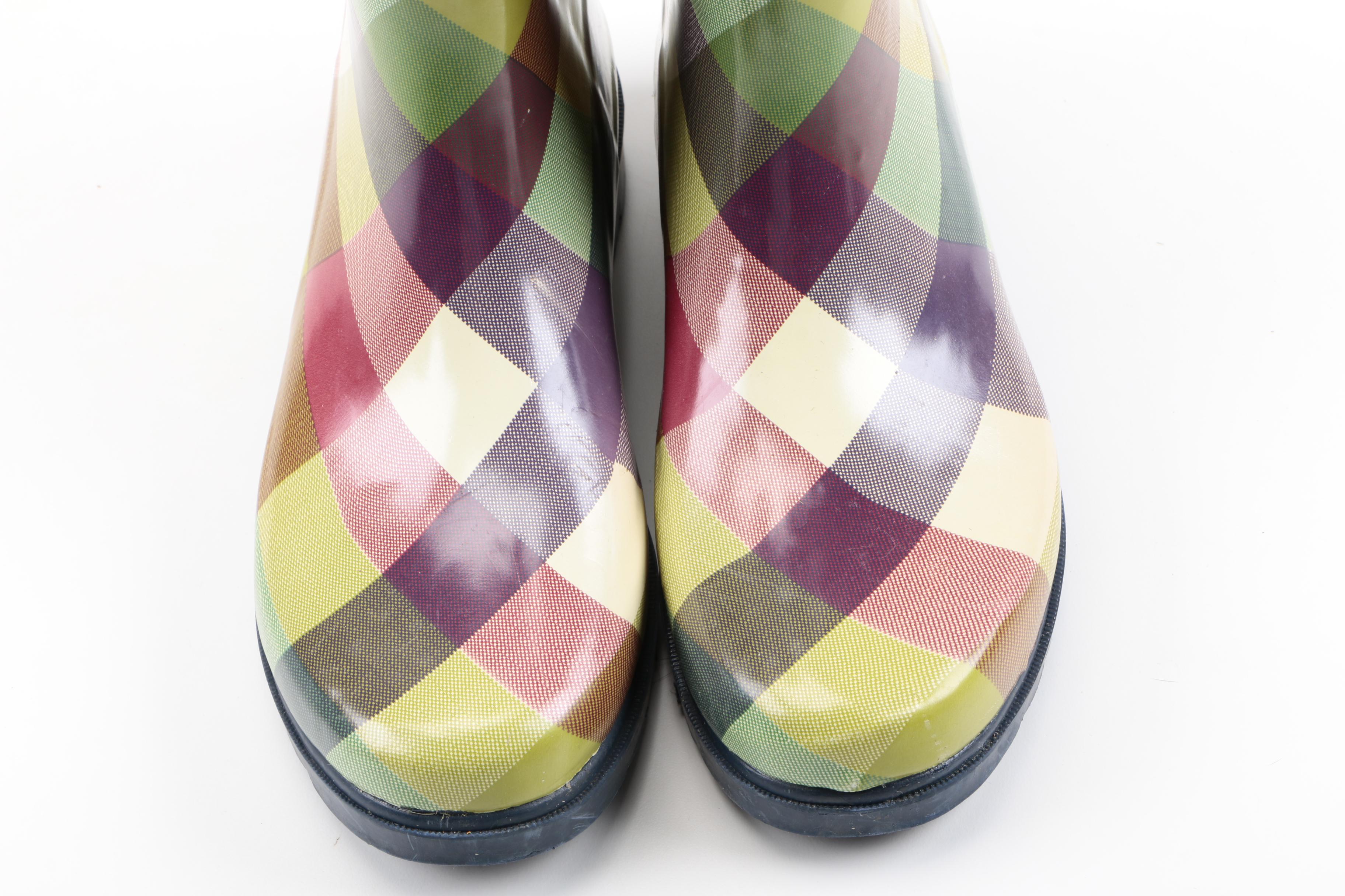 Plaid Rubber Rainboots