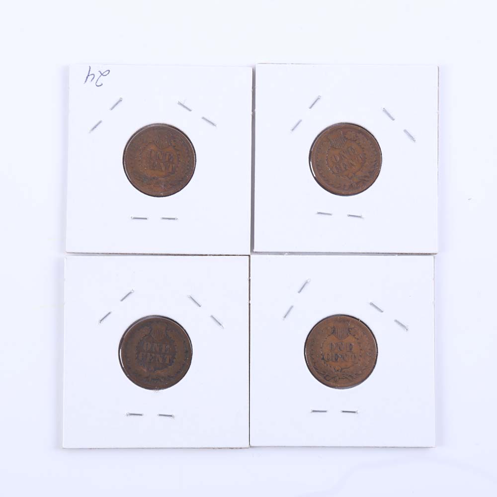 Indian Head One Cent Coins 1896, 1899,1906