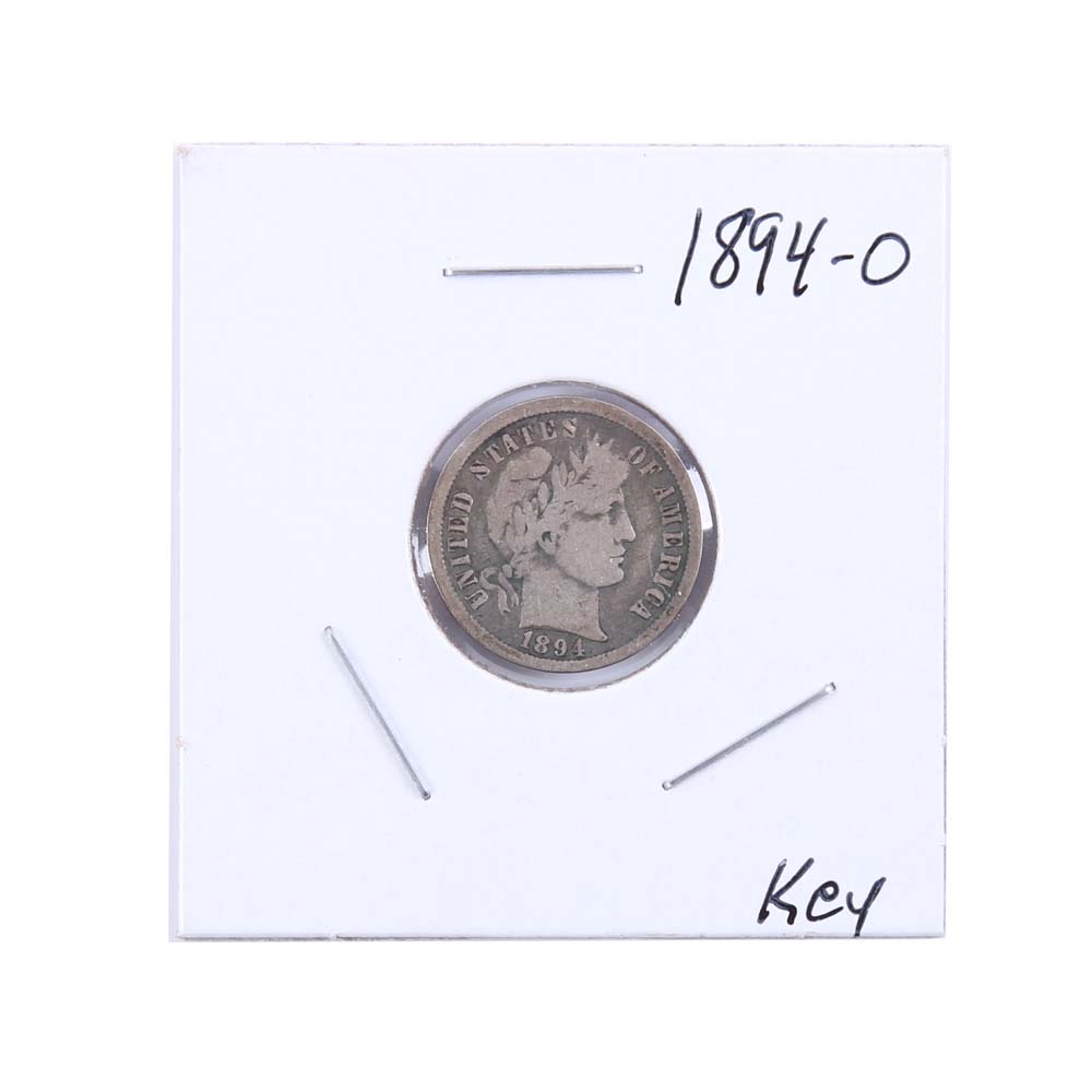 1894-O Barber Silver Dime