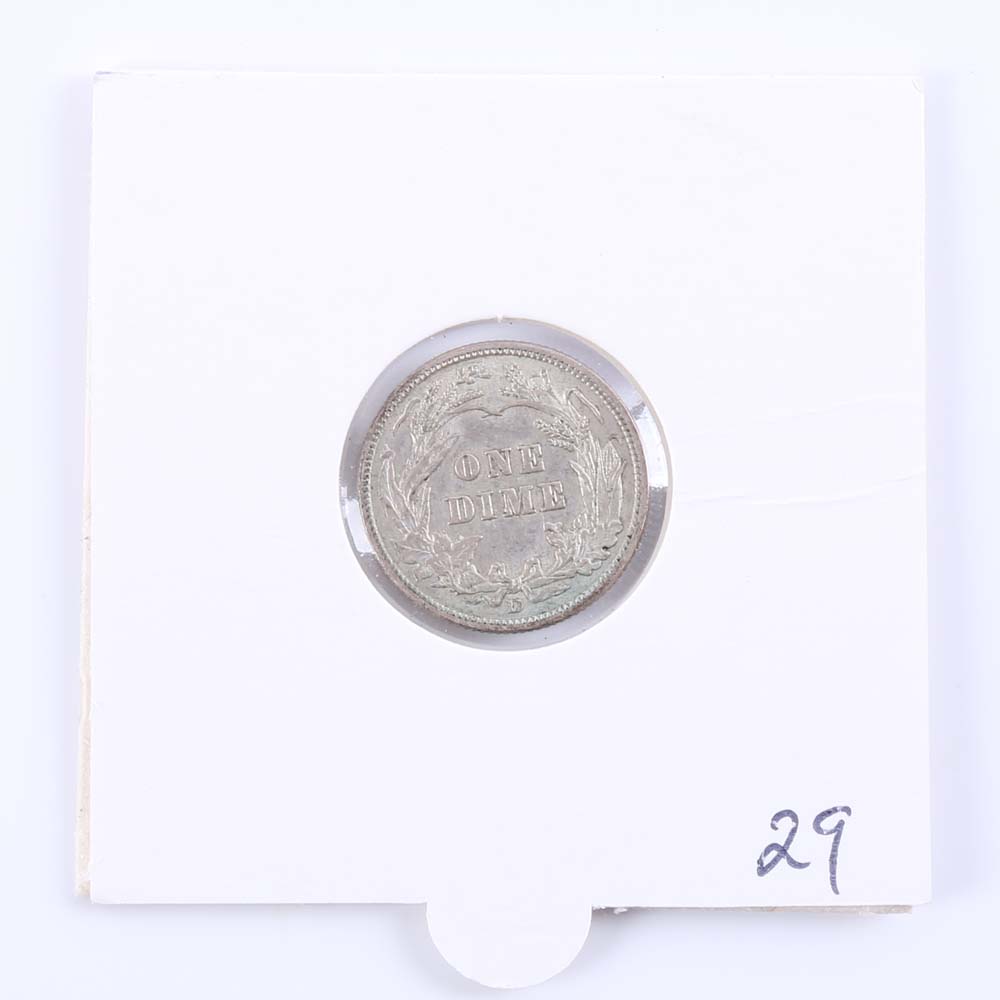 1914-D Barber Silver Dime