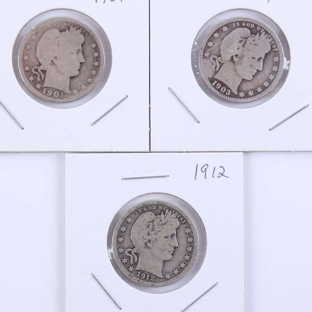 Barber Silver Quarters
