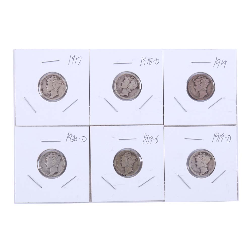 Grouping of Mercury Dimes