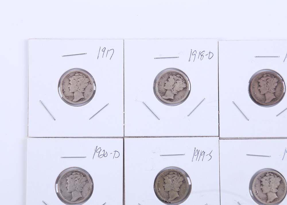 Grouping of Mercury Dimes