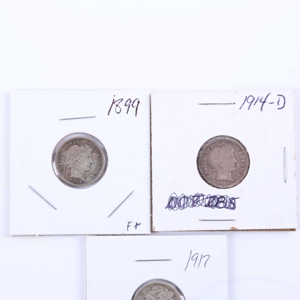 Mercury and Barber Silver Dimes