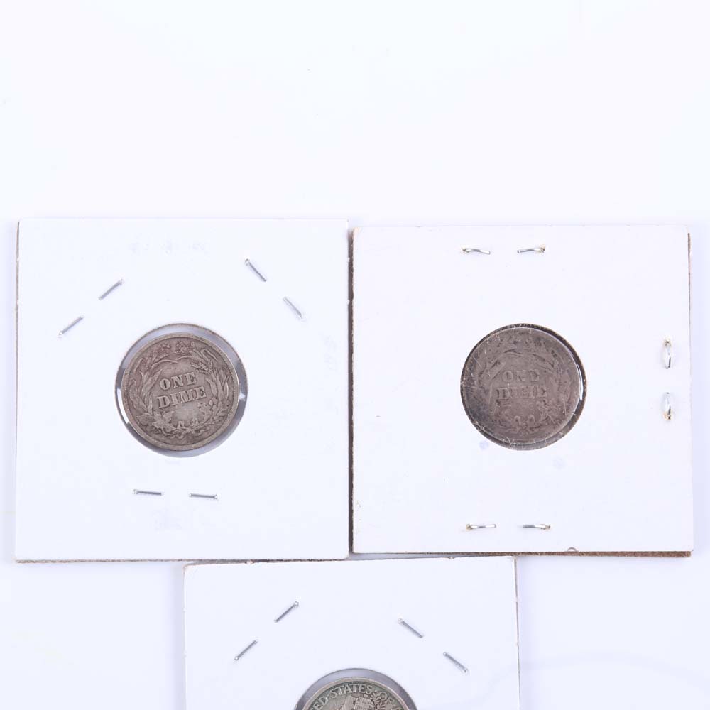 Mercury and Barber Silver Dimes