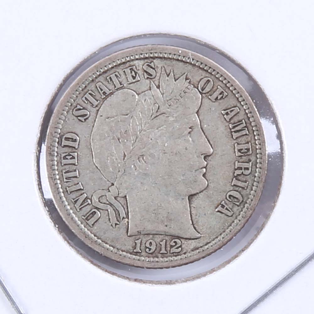 1912 Barber Silver Dime