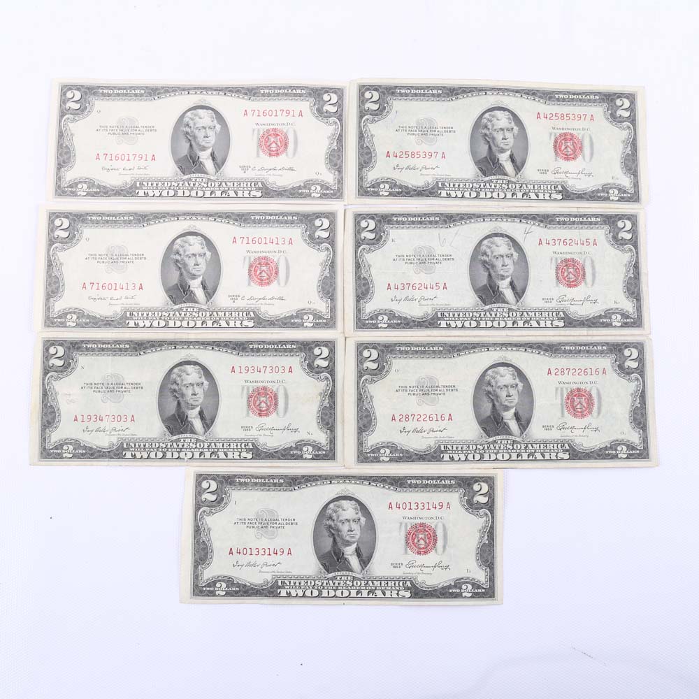 Series 1953 and 1953B Red Seal $2 Notes