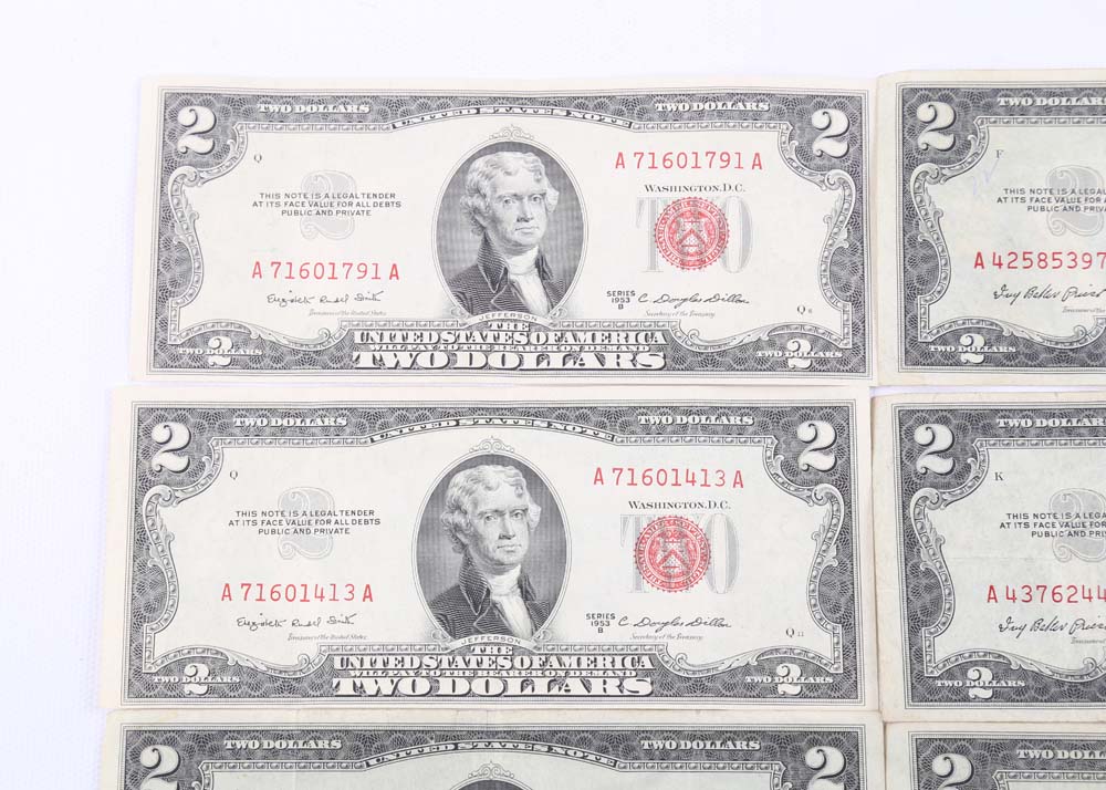 Series 1953 and 1953B Red Seal $2 Notes