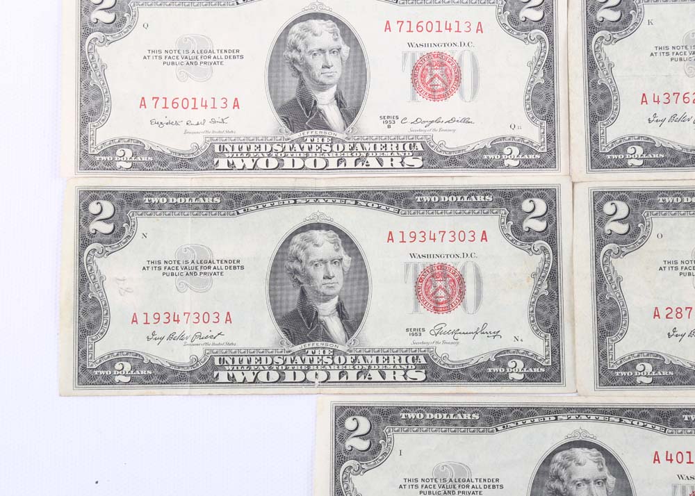 Series 1953 and 1953B Red Seal $2 Notes