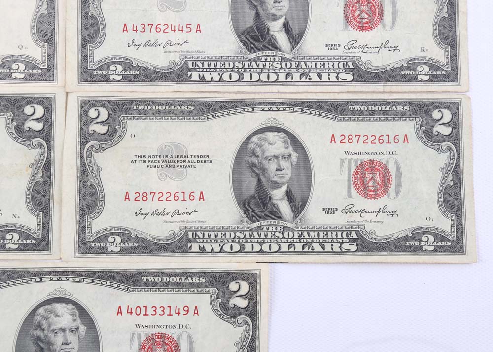 Series 1953 and 1953B Red Seal $2 Notes