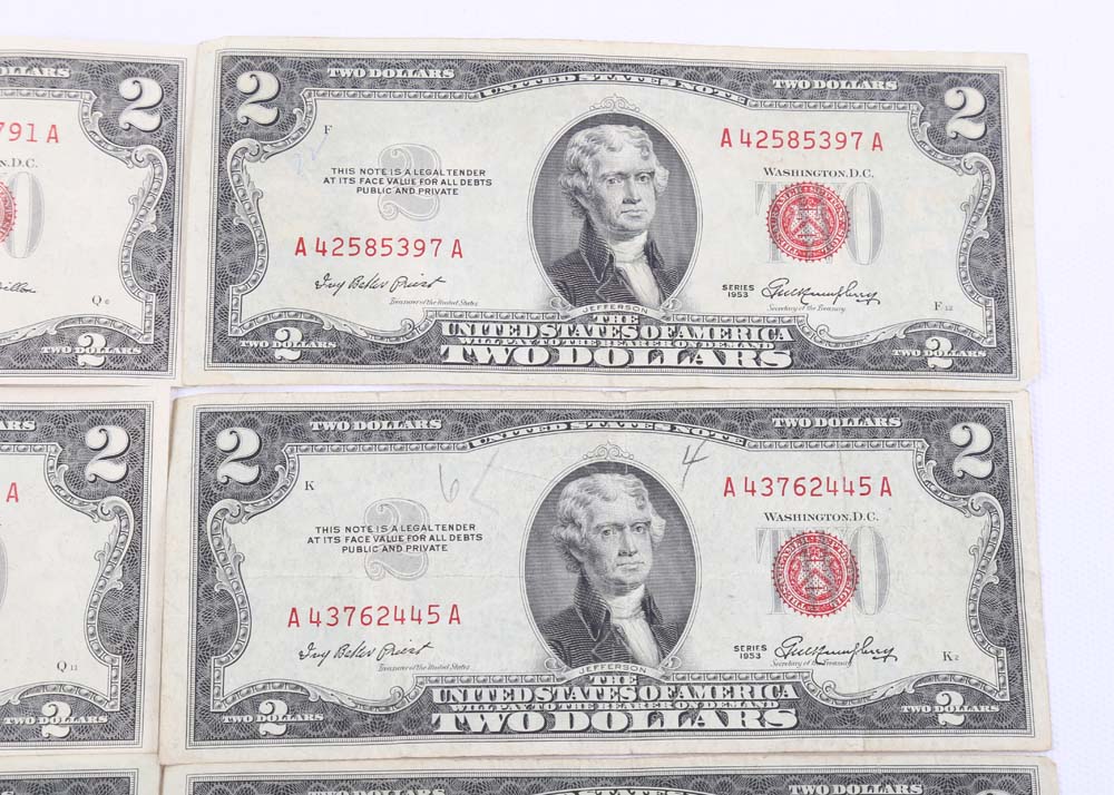 Series 1953 and 1953B Red Seal $2 Notes
