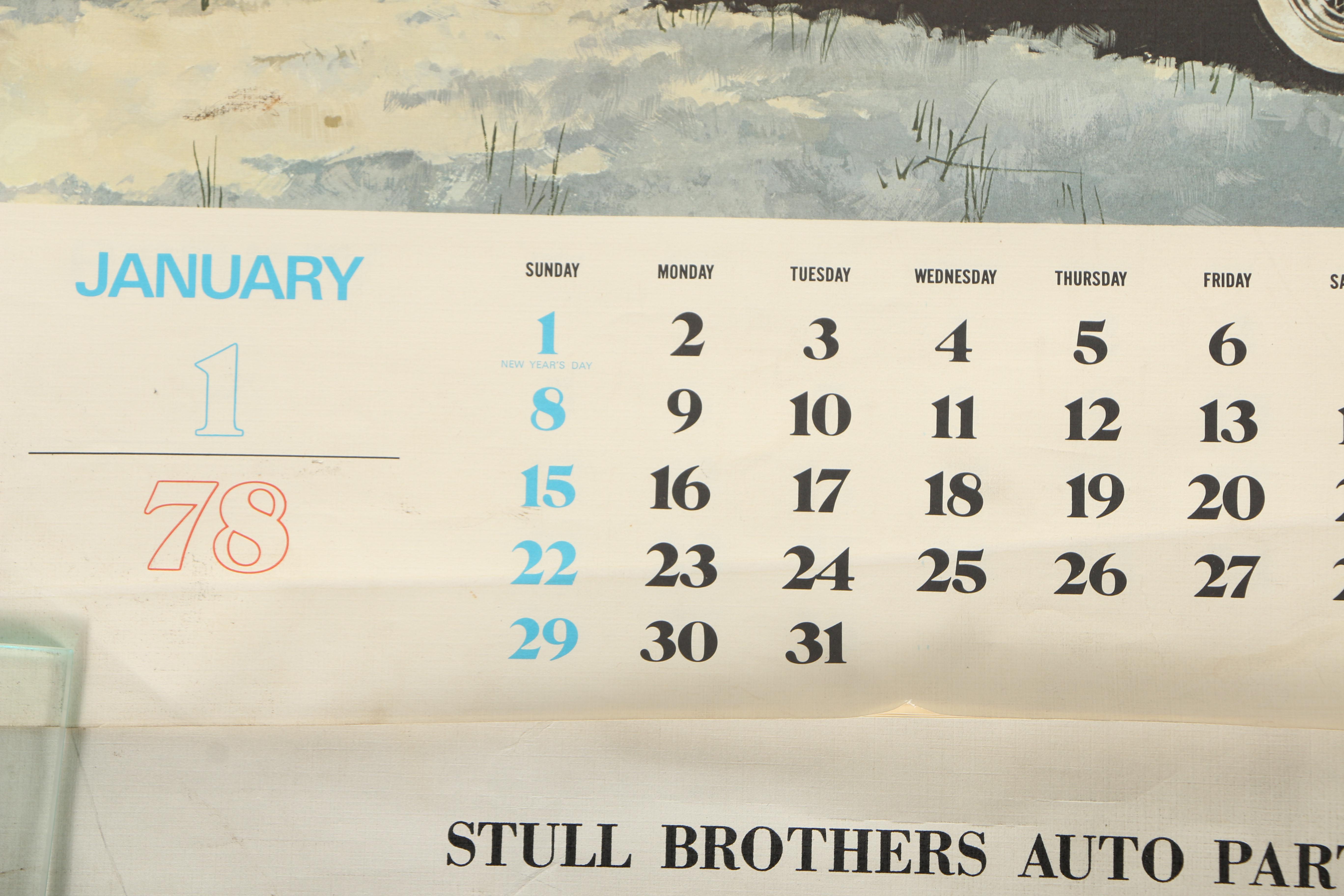 1977 Classic Cars Calendar