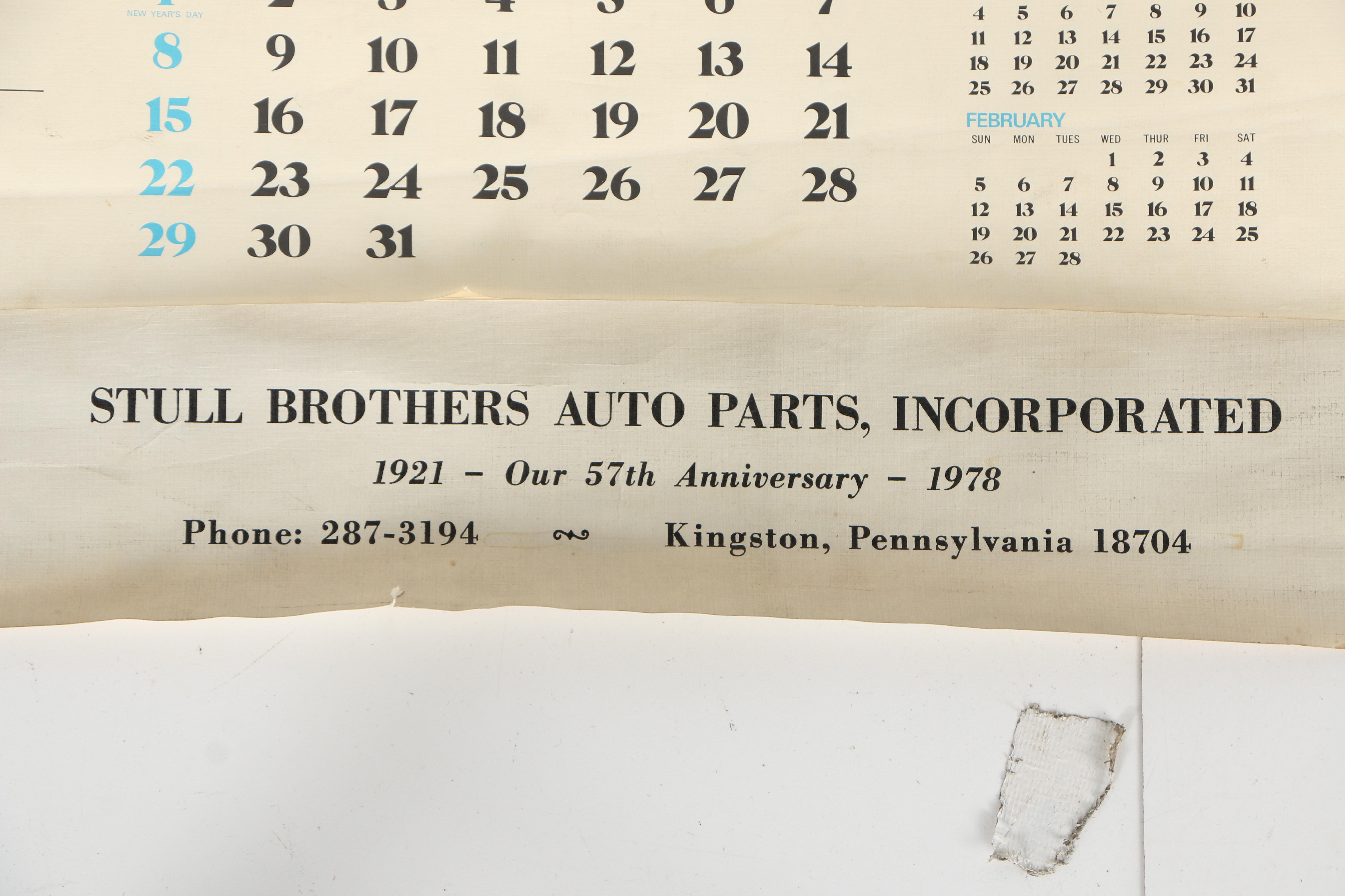 1977 Classic Cars Calendar