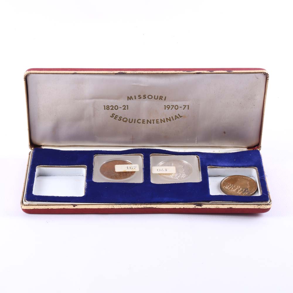 Vintage Commemorative Sesquicentennial Missouri Medallions