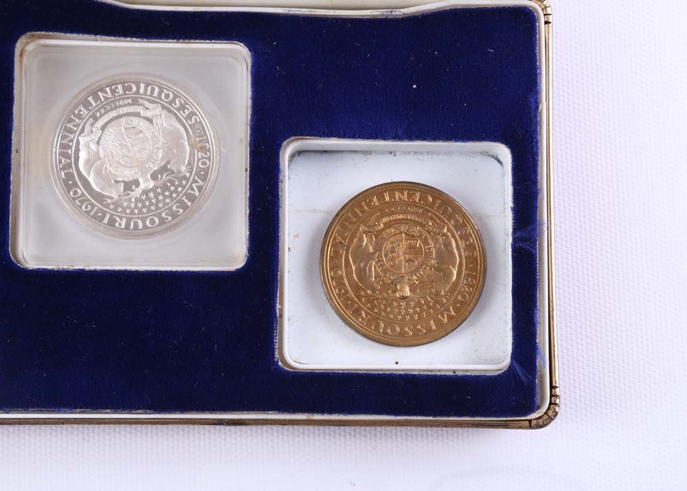 Vintage Commemorative Sesquicentennial Missouri Medallions
