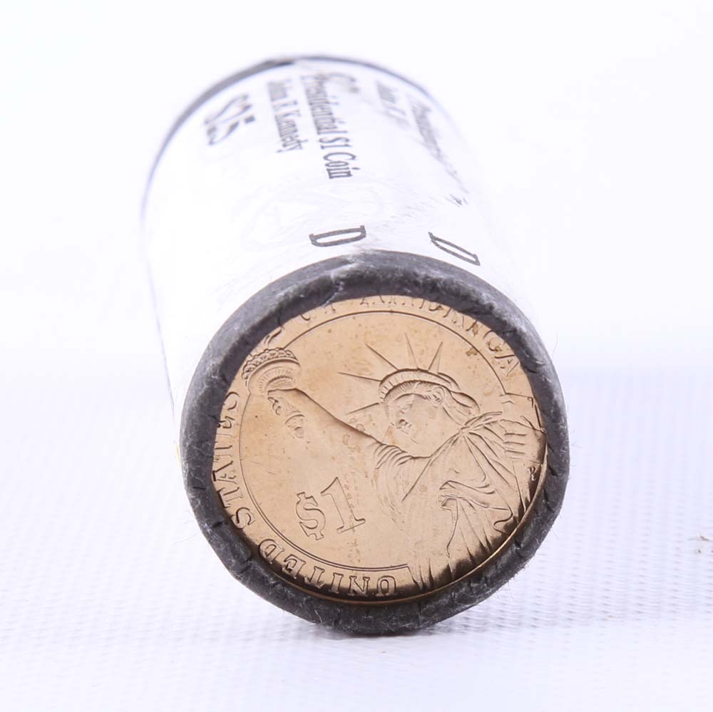 One Roll Uncirculated Presidential Kennedy $1 Coins