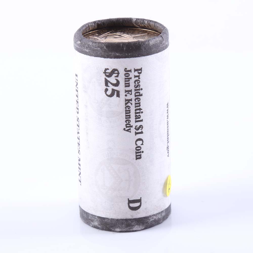 One Roll Uncirculated Presidential Kennedy $1 Coins