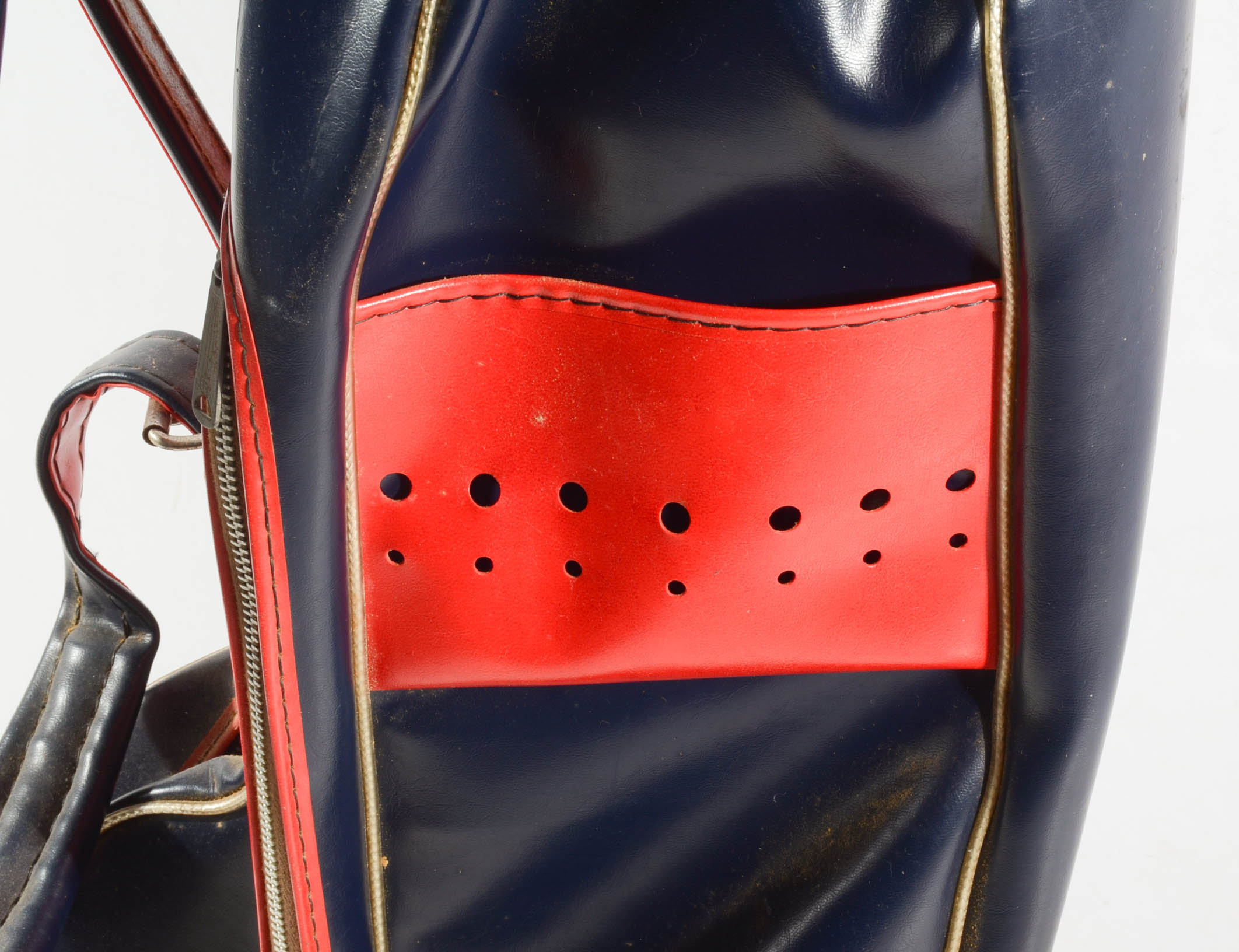 Red and Black Golf Bag with Clubs