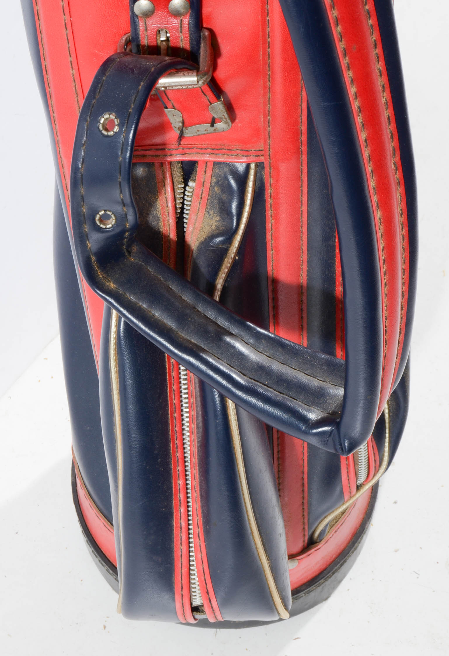 Red and Black Golf Bag with Clubs