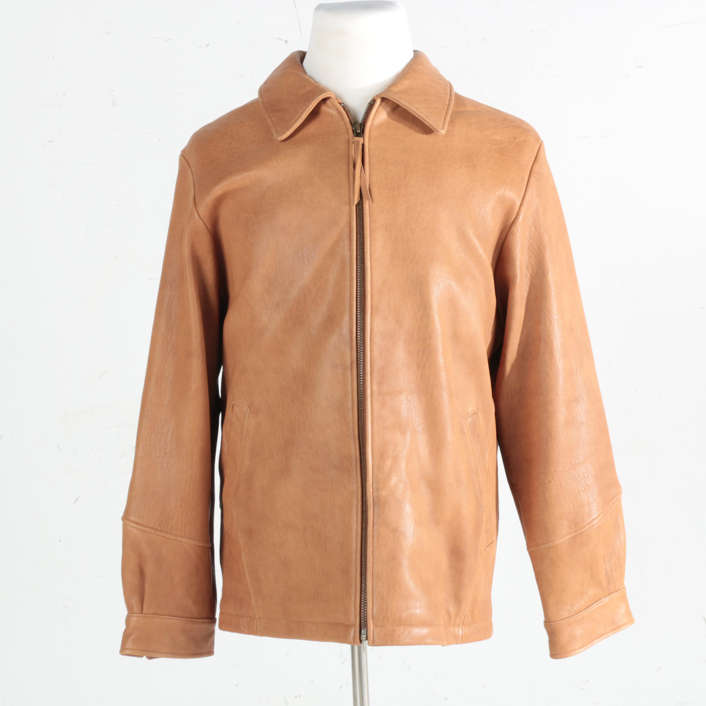 Men's Madison Creek Outfitters Tan Leather Jacket
