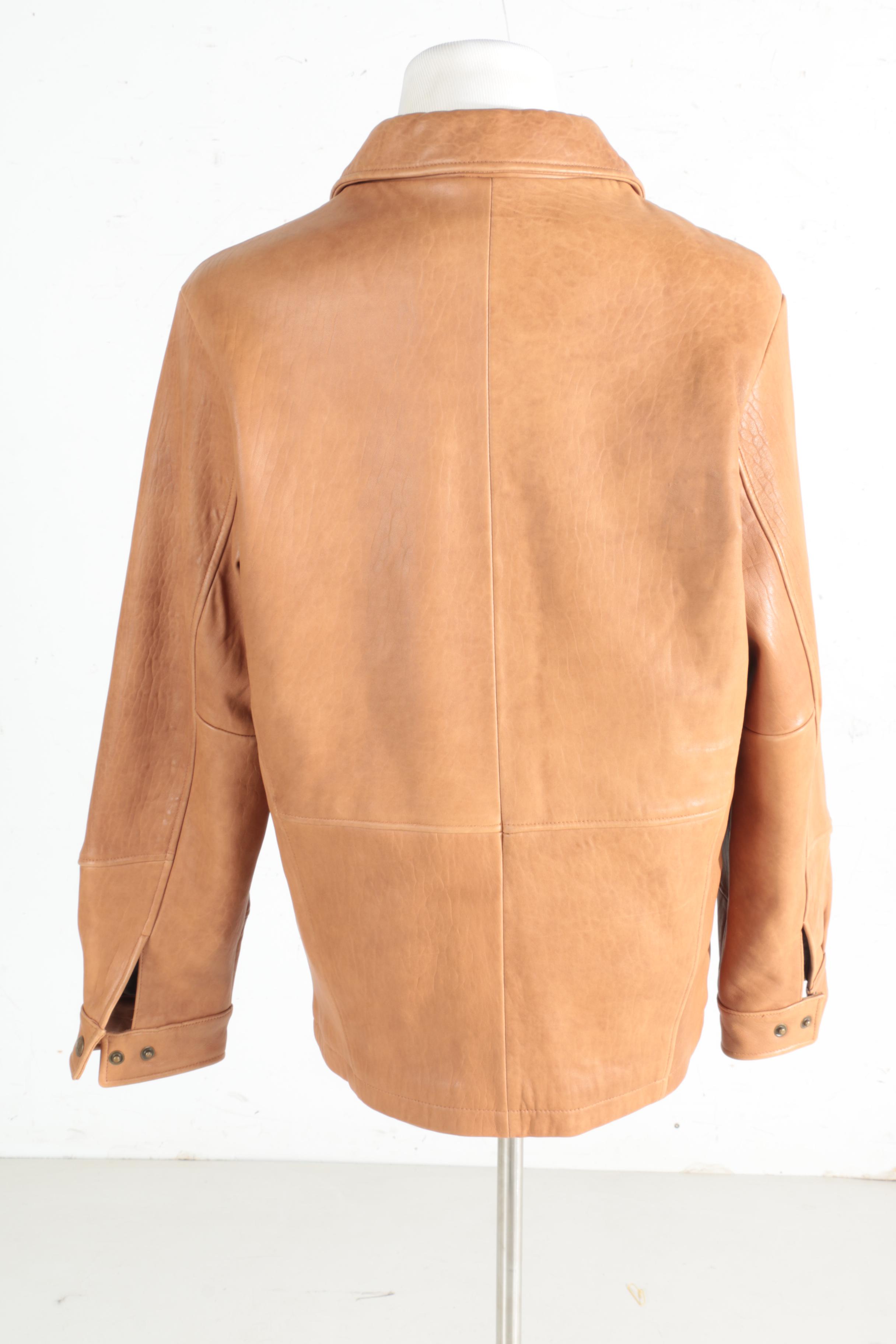 Men's Madison Creek Outfitters Tan Leather Jacket