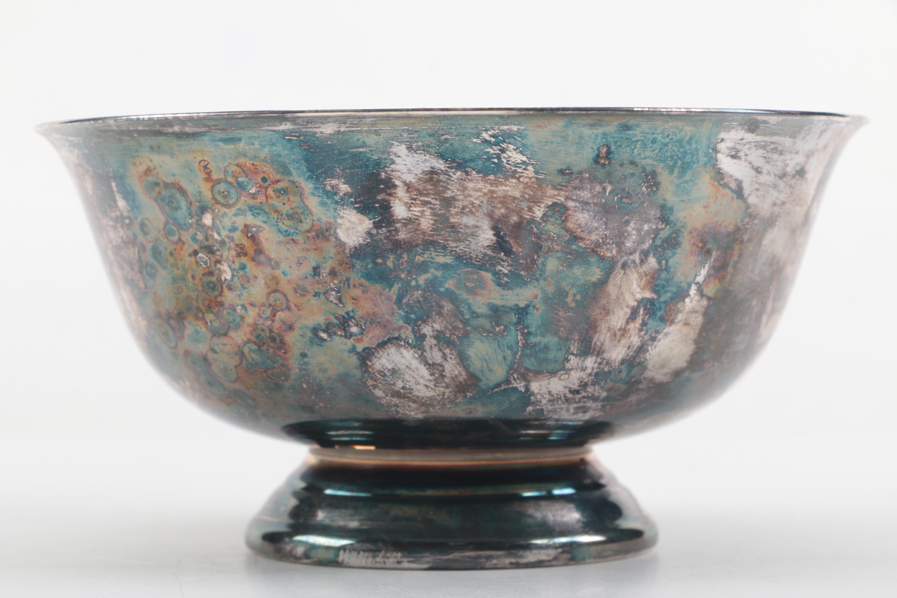 Reed & Barton Silver Plate and Green Enamel Reproduction Paul Revere and More