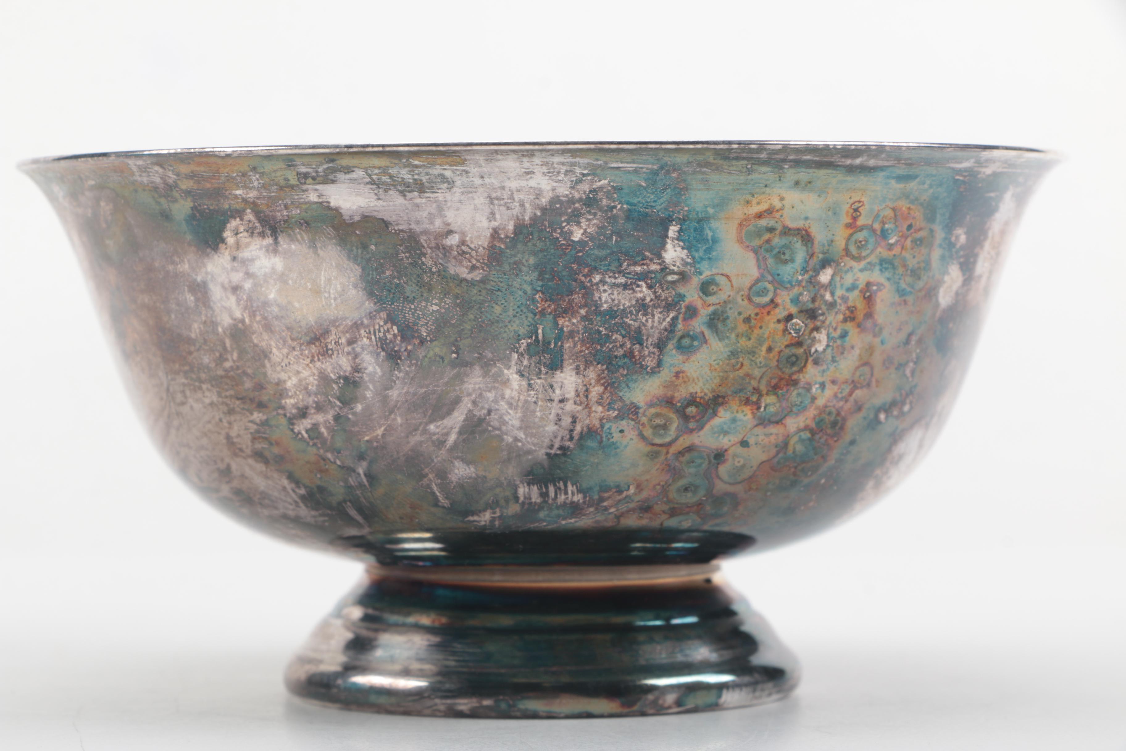 Reed & Barton Silver Plate and Green Enamel Reproduction Paul Revere and More