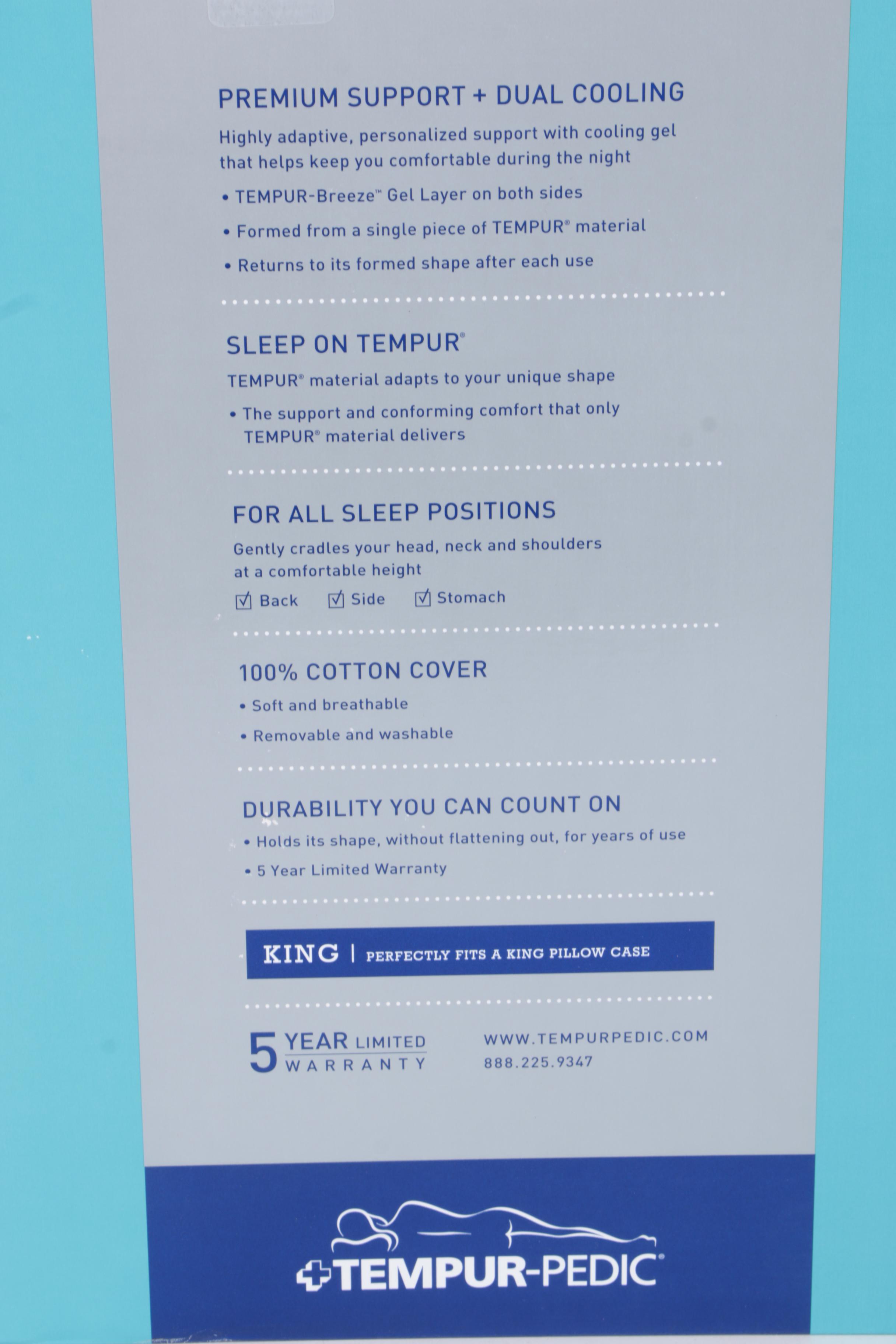 Tempur-Pedic Breeze Dual Cooling King Pillow