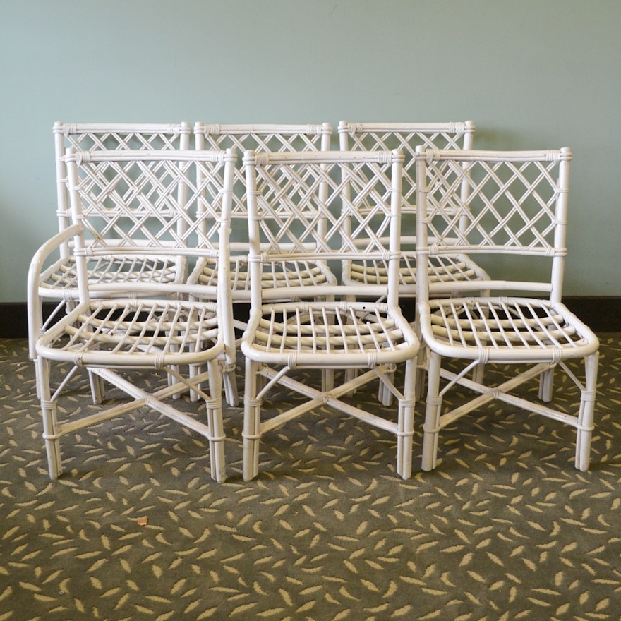 Painted Rattan Patio Chairs