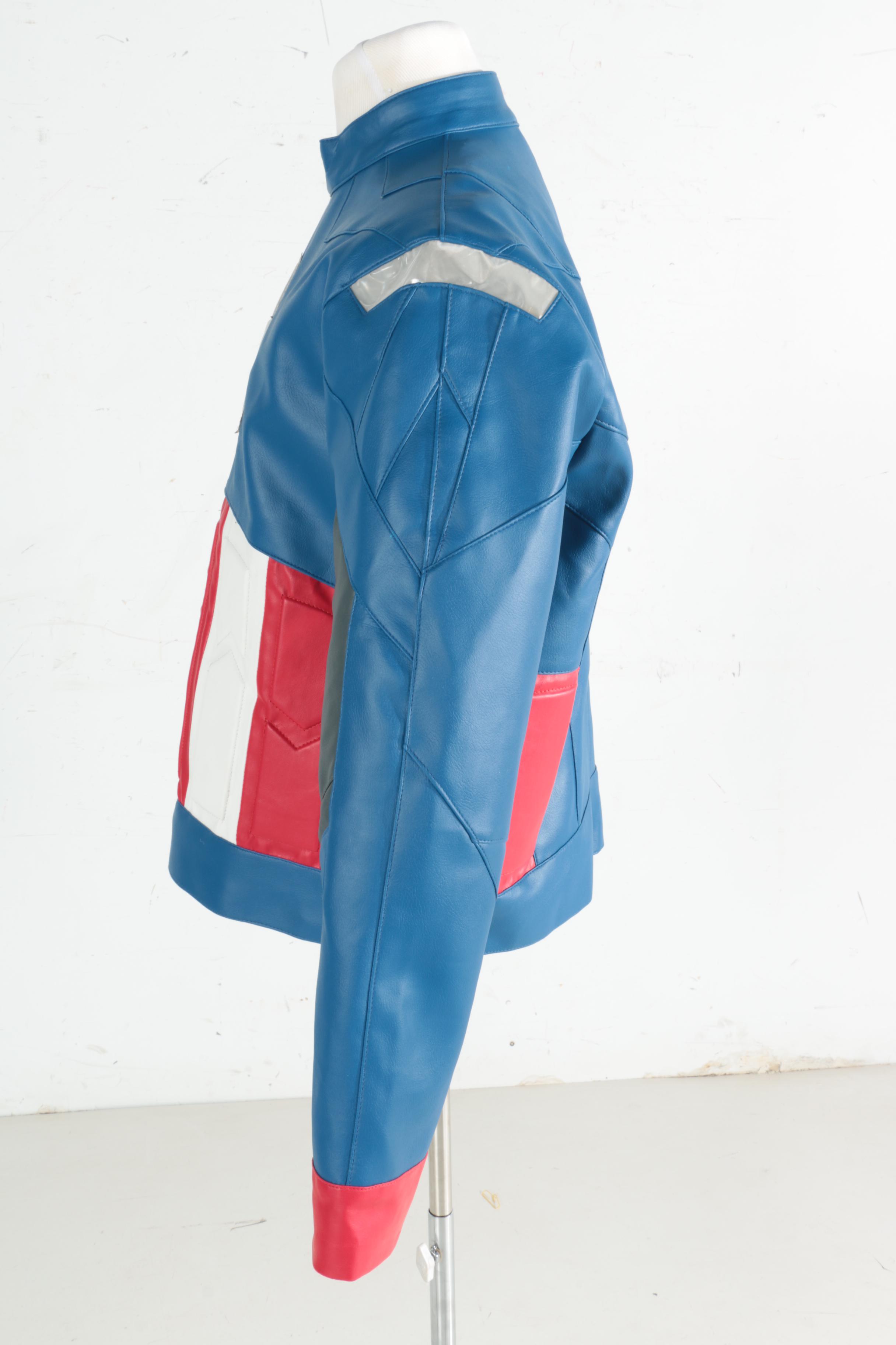 Men's Faux Leather Captain America Jacket