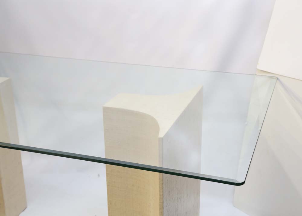 Contemporary Glass Top Dining Table