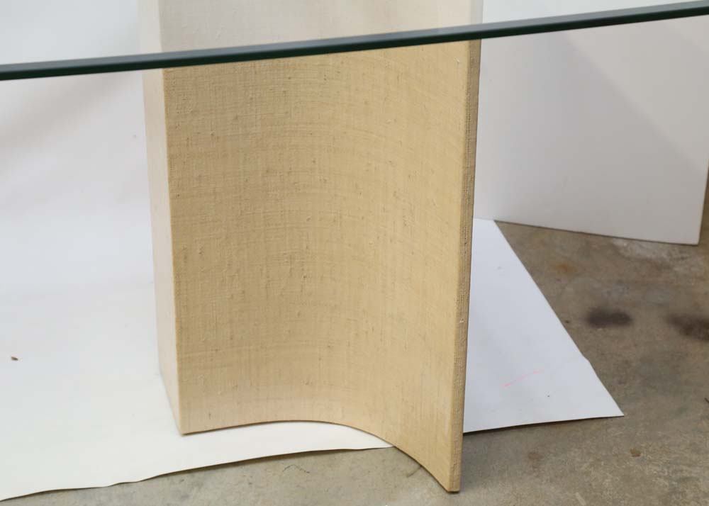 Contemporary Glass Top Dining Table