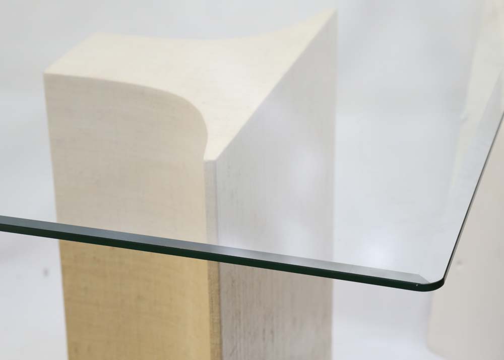 Contemporary Glass Top Dining Table