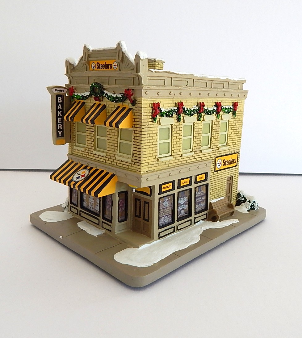 Hawthorne Village NFL Pittsburgh "Steelers Bakery" Christmas Village