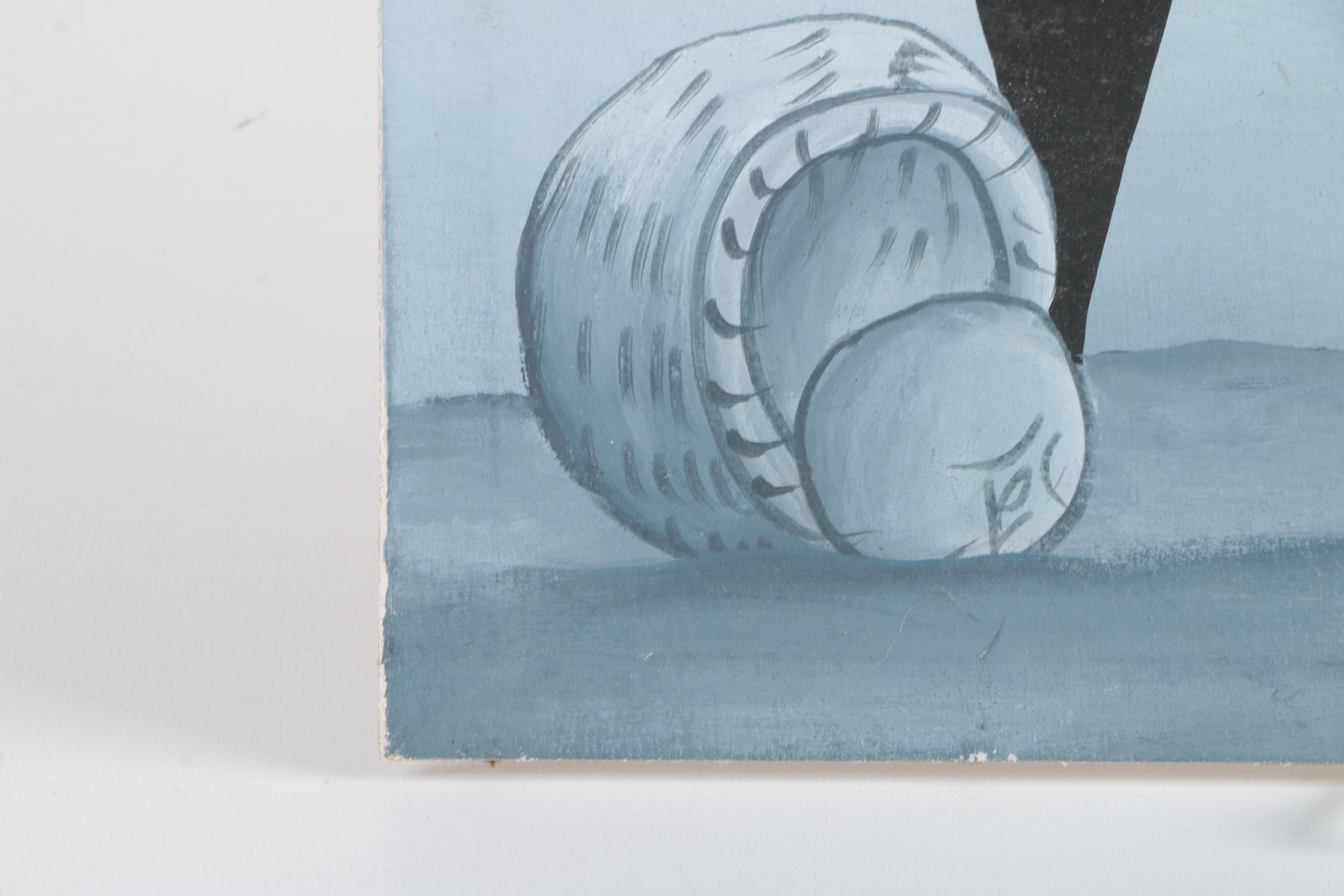 P. Shaw Original Oil Painting of Three Women