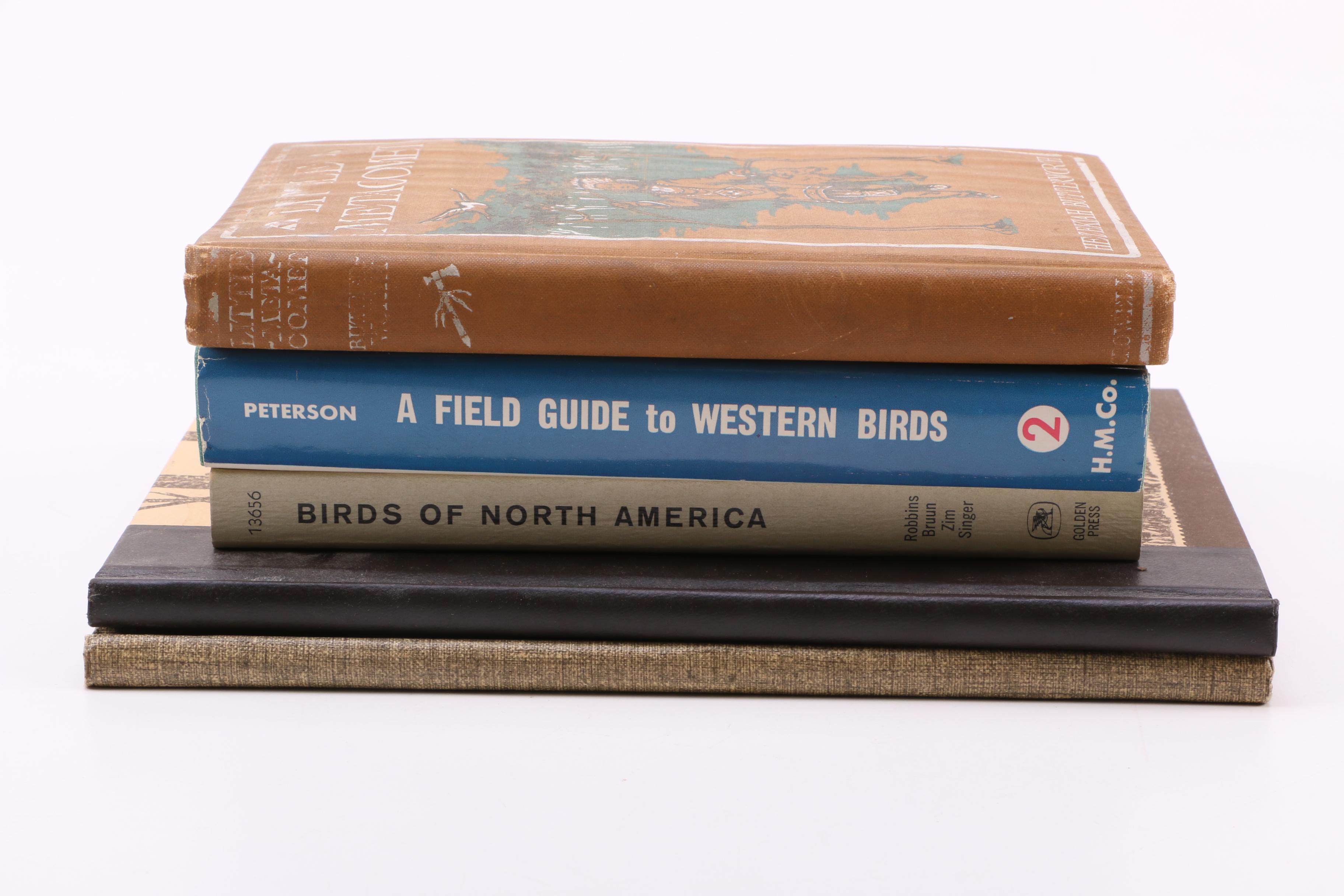 Assorted Fiction and Non-Fiction Books Including Bird Watching Guides
