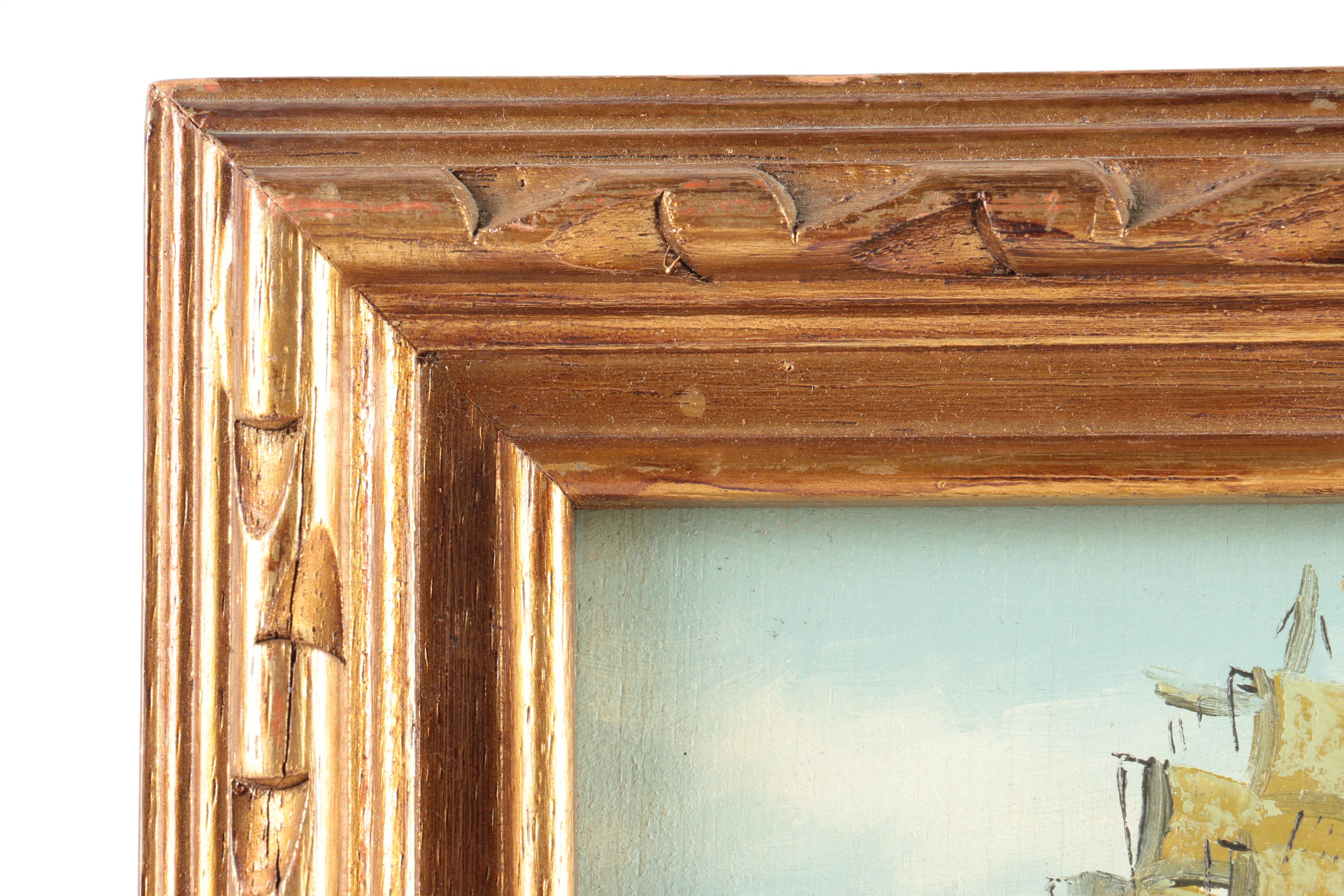 J. Brioni Oil Painting on Wood Panel of Clipper Ship at Sea