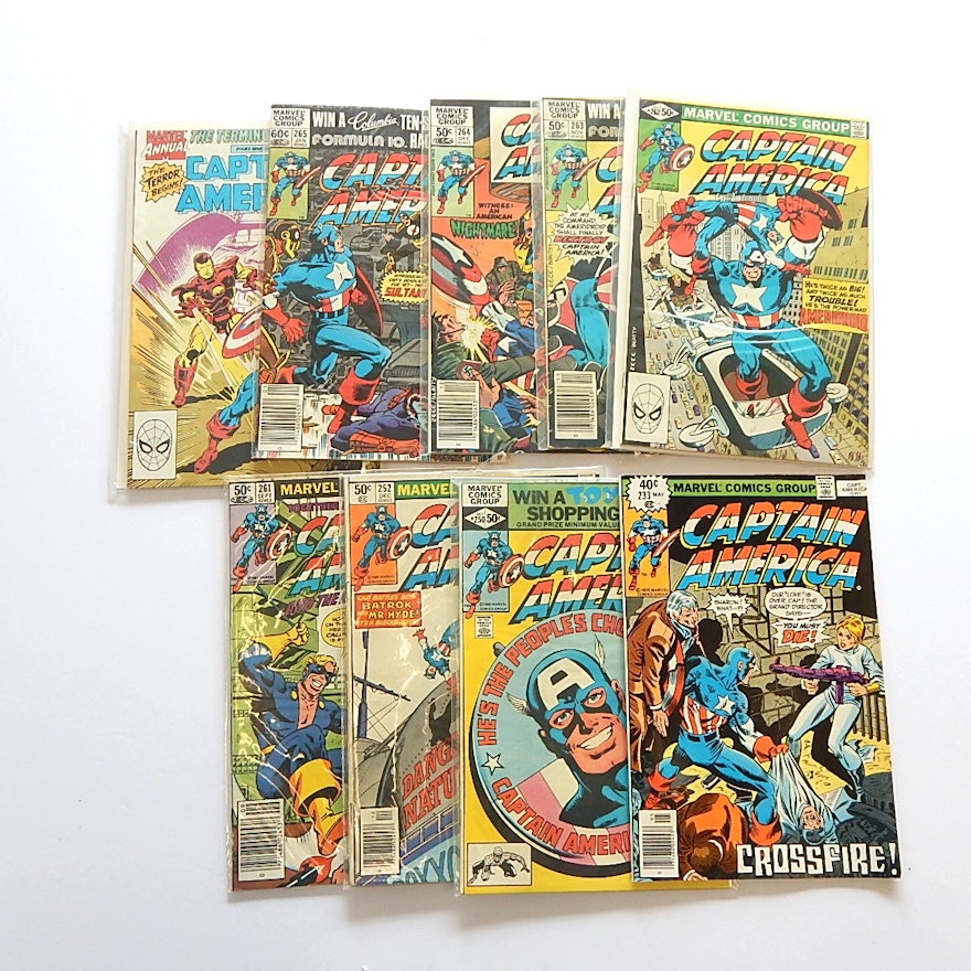 Bronze and Modern Age Marvel Comics with "Captain America"