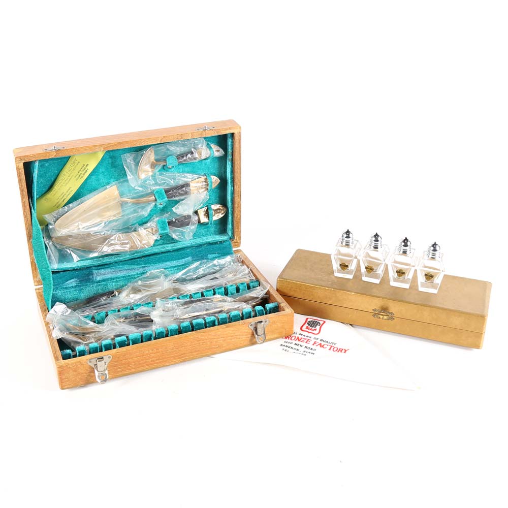 Vintage Tableware Including Siam Brass Flatware