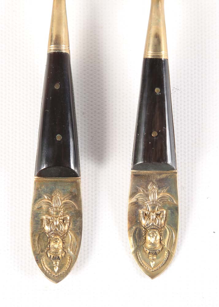 Vintage Tableware Including Siam Brass Flatware