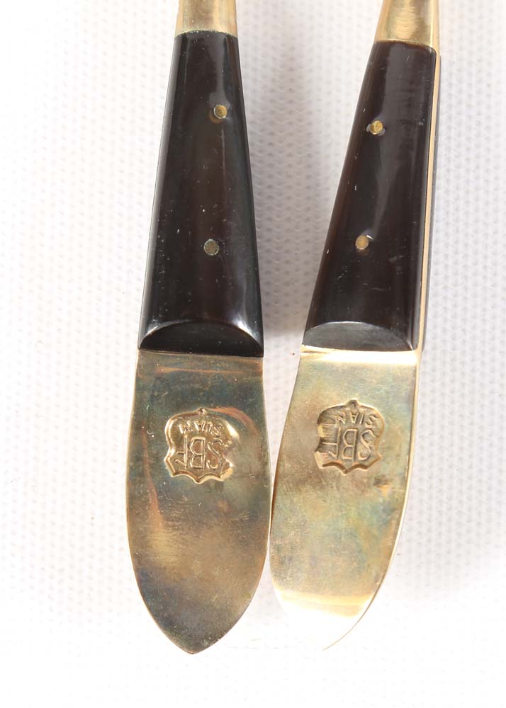 Vintage Tableware Including Siam Brass Flatware