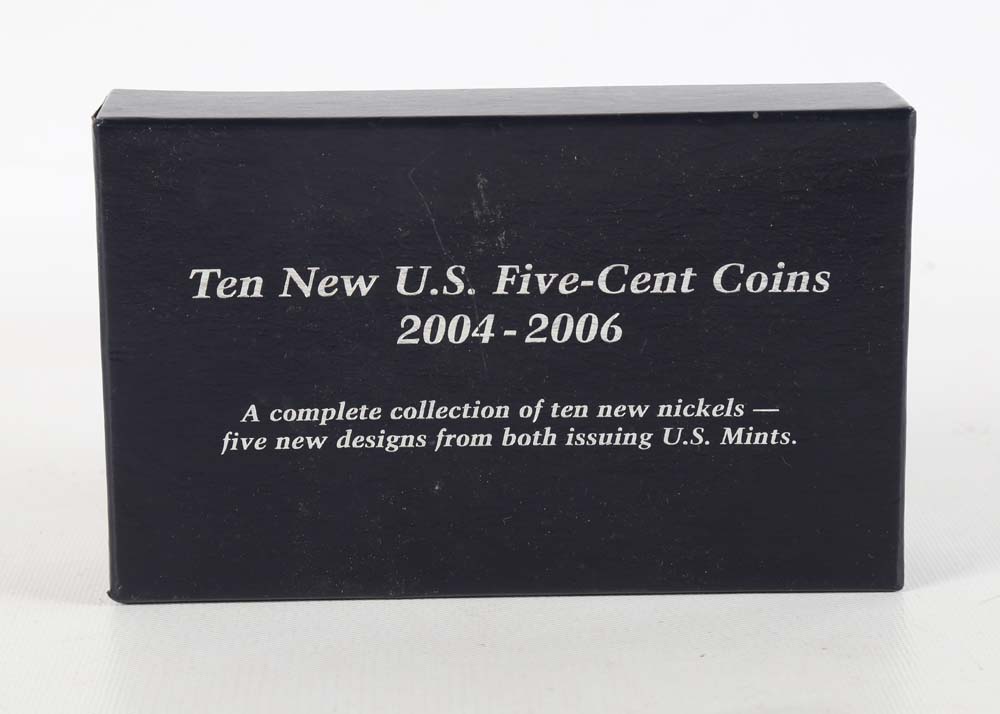 First Day of Issue Uncirculated US Nickels 2004-2006