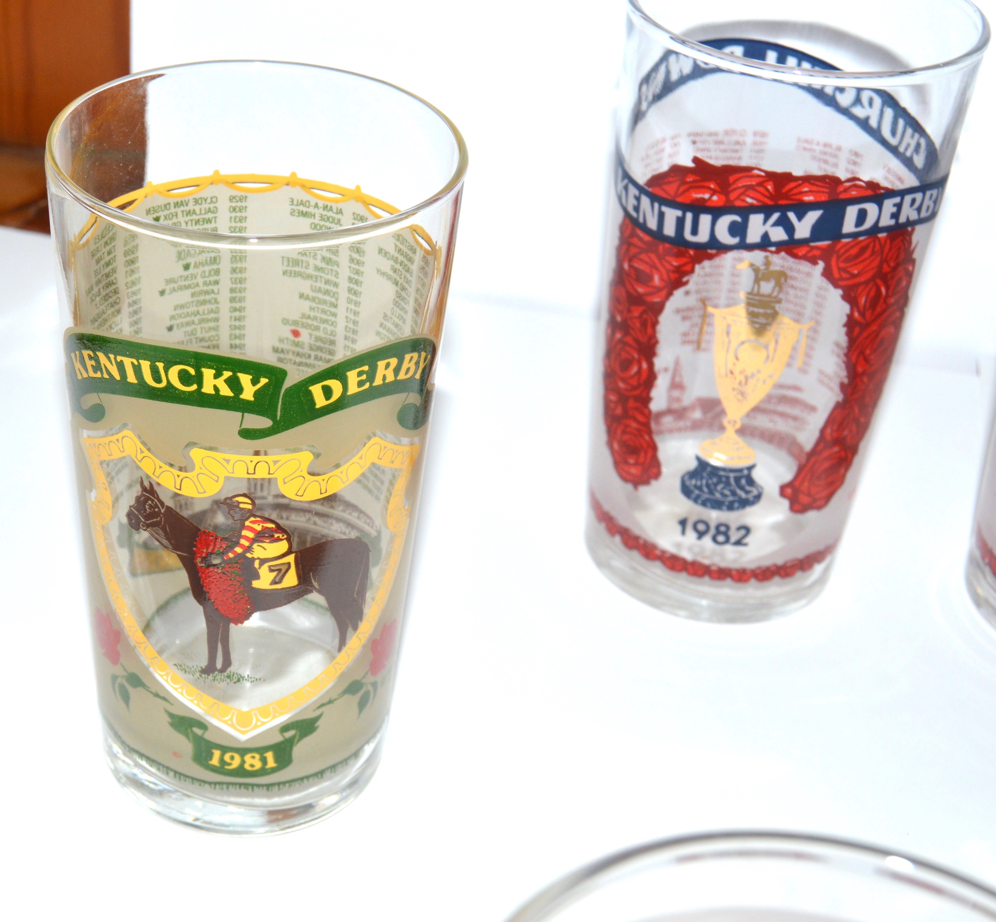Vintage Kentucky Derby Julep Glasses,  1970s-80s
