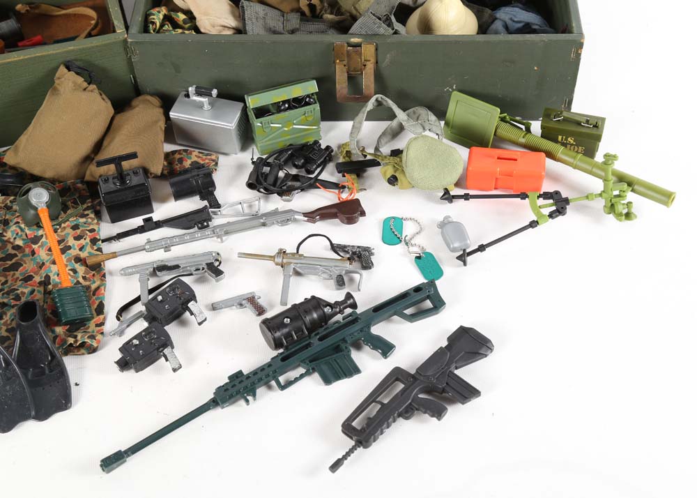 Vintage GI Joe Foot Lockers and Accessories