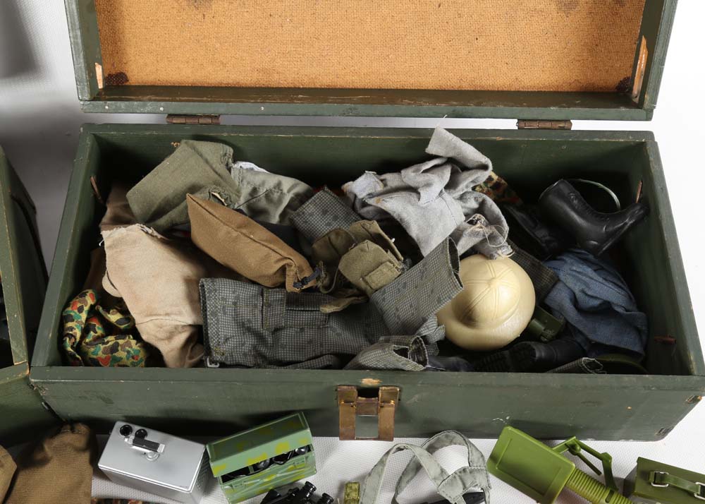 Vintage GI Joe Foot Lockers and Accessories