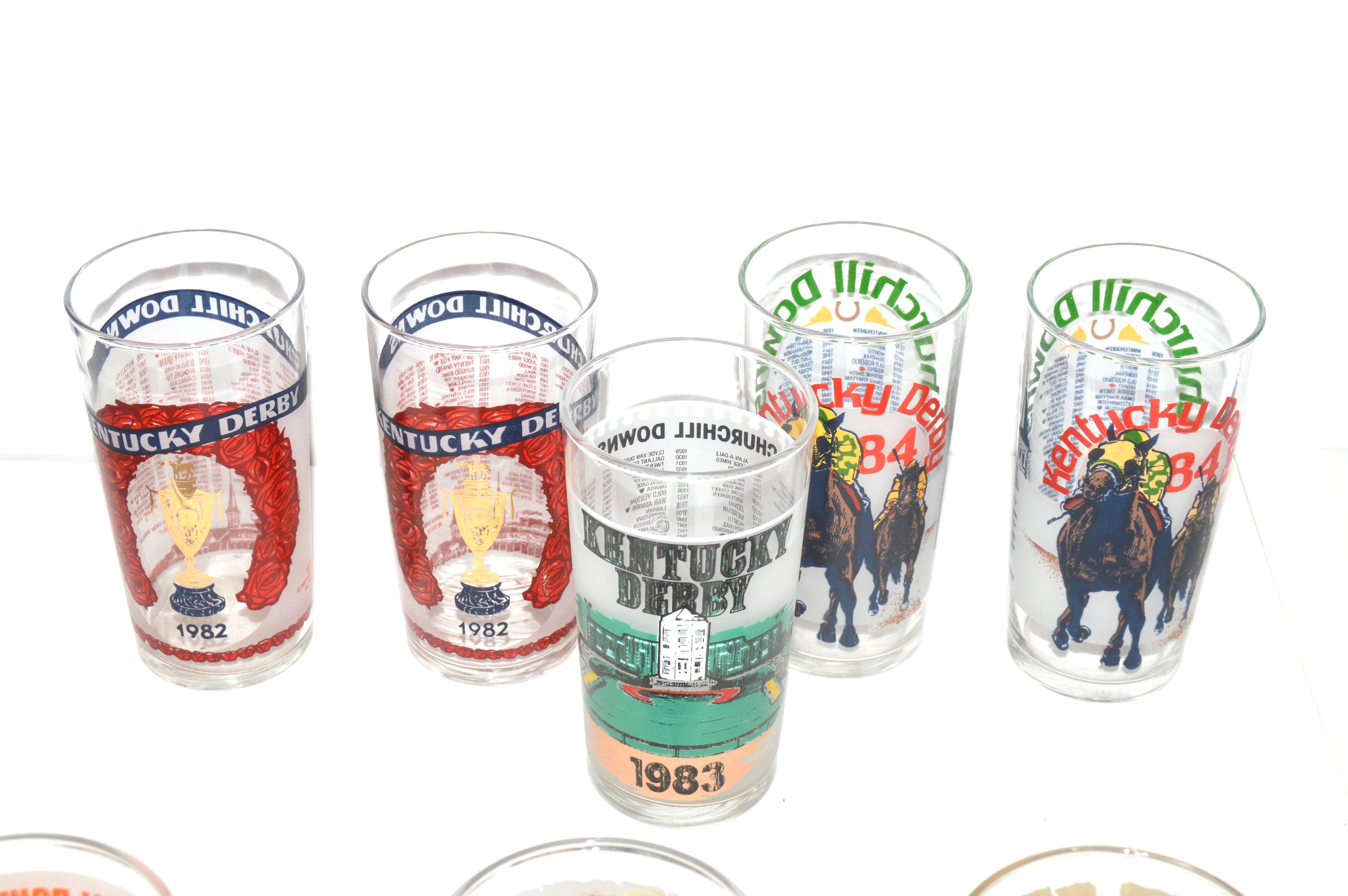 Vintage Kentucky Derby Julep Glasses,  1970s-80s