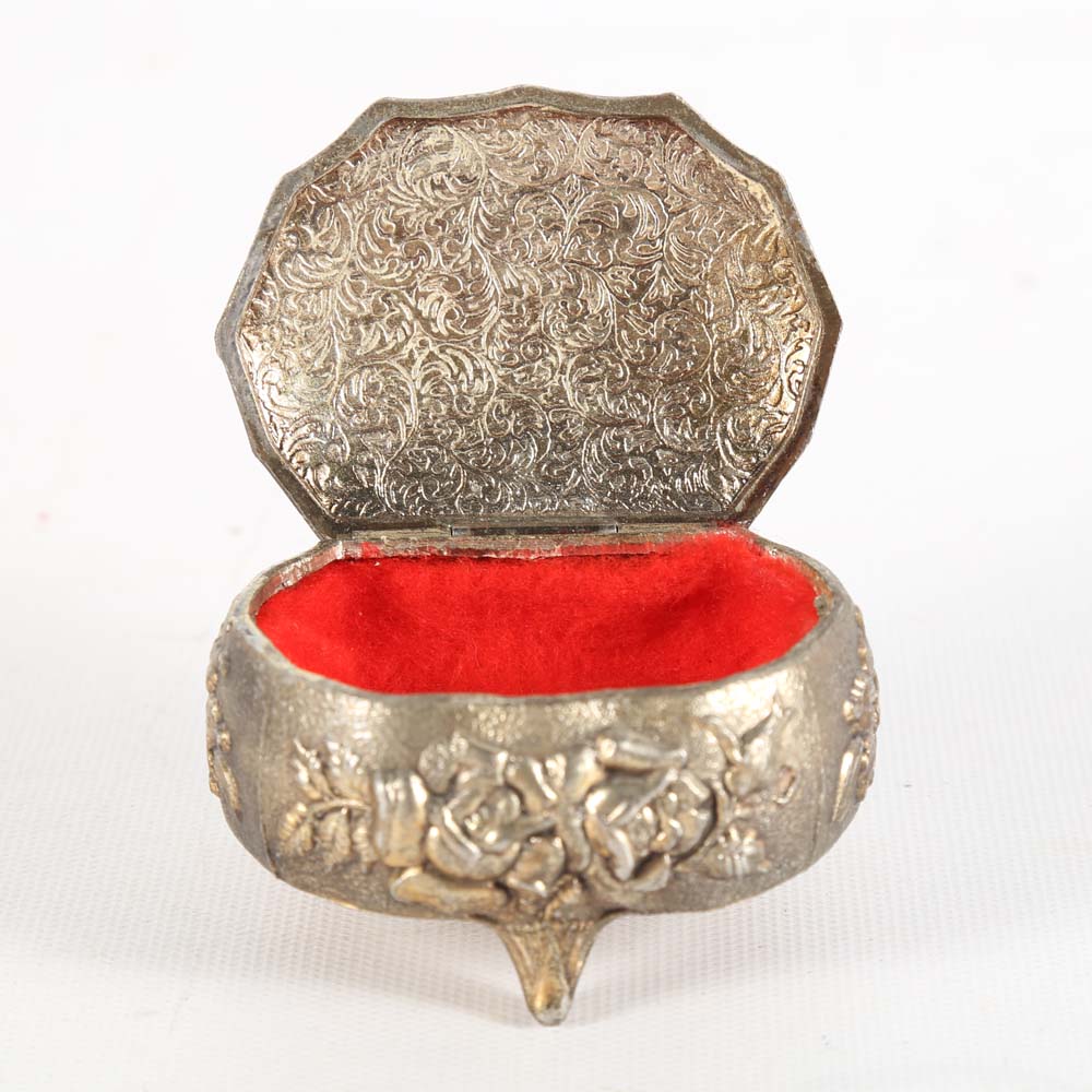 Collection of Vintage Jewelry and Trinket Boxes