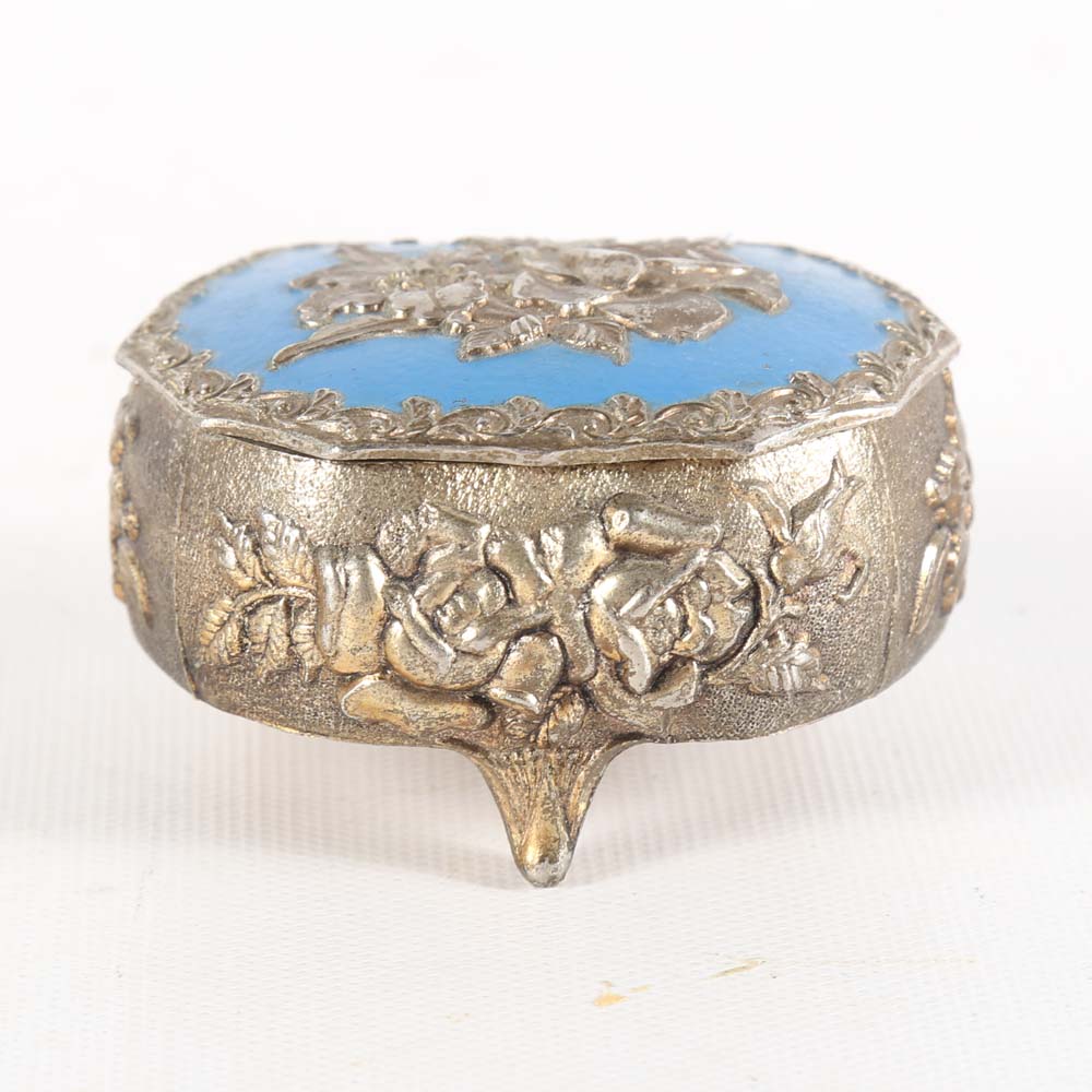Collection of Vintage Jewelry and Trinket Boxes