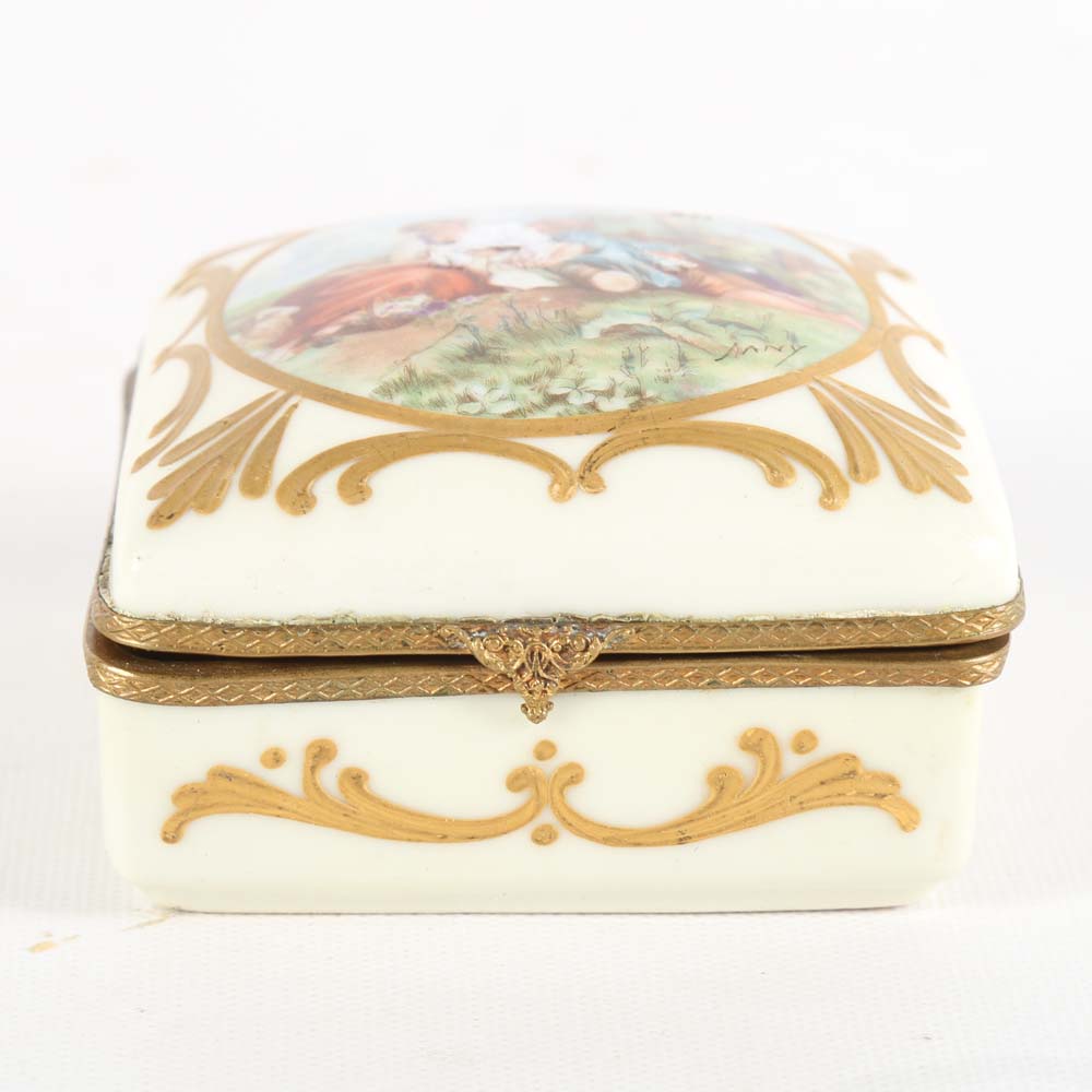 Collection of Vintage Jewelry and Trinket Boxes